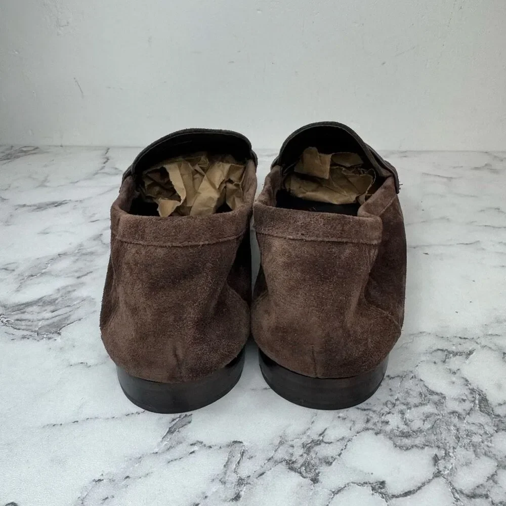 Veronica Beard Espresso Suede Penny Loafer 7.5